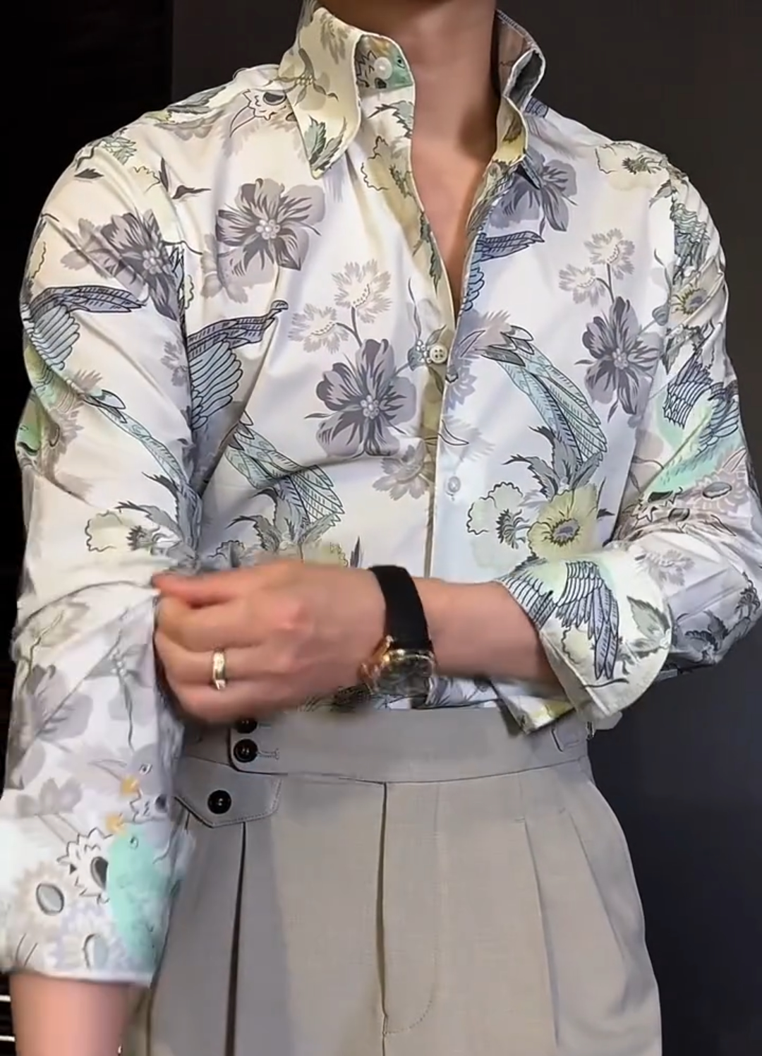 Floral Print Long Sleeve Shirt