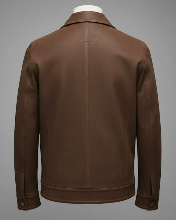 Brown suede leather jacket