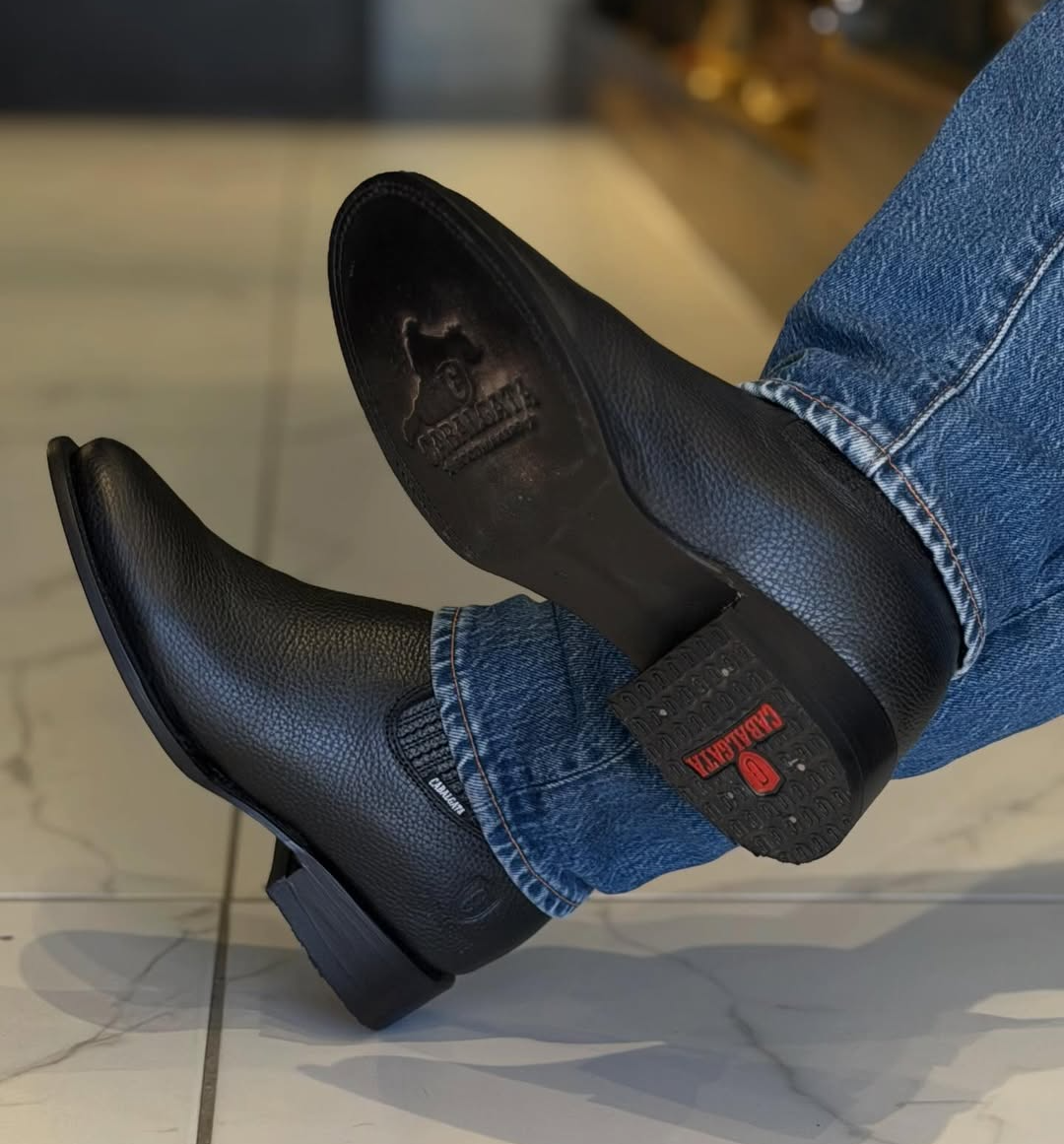 Classic Black Leather Chelsea Boots