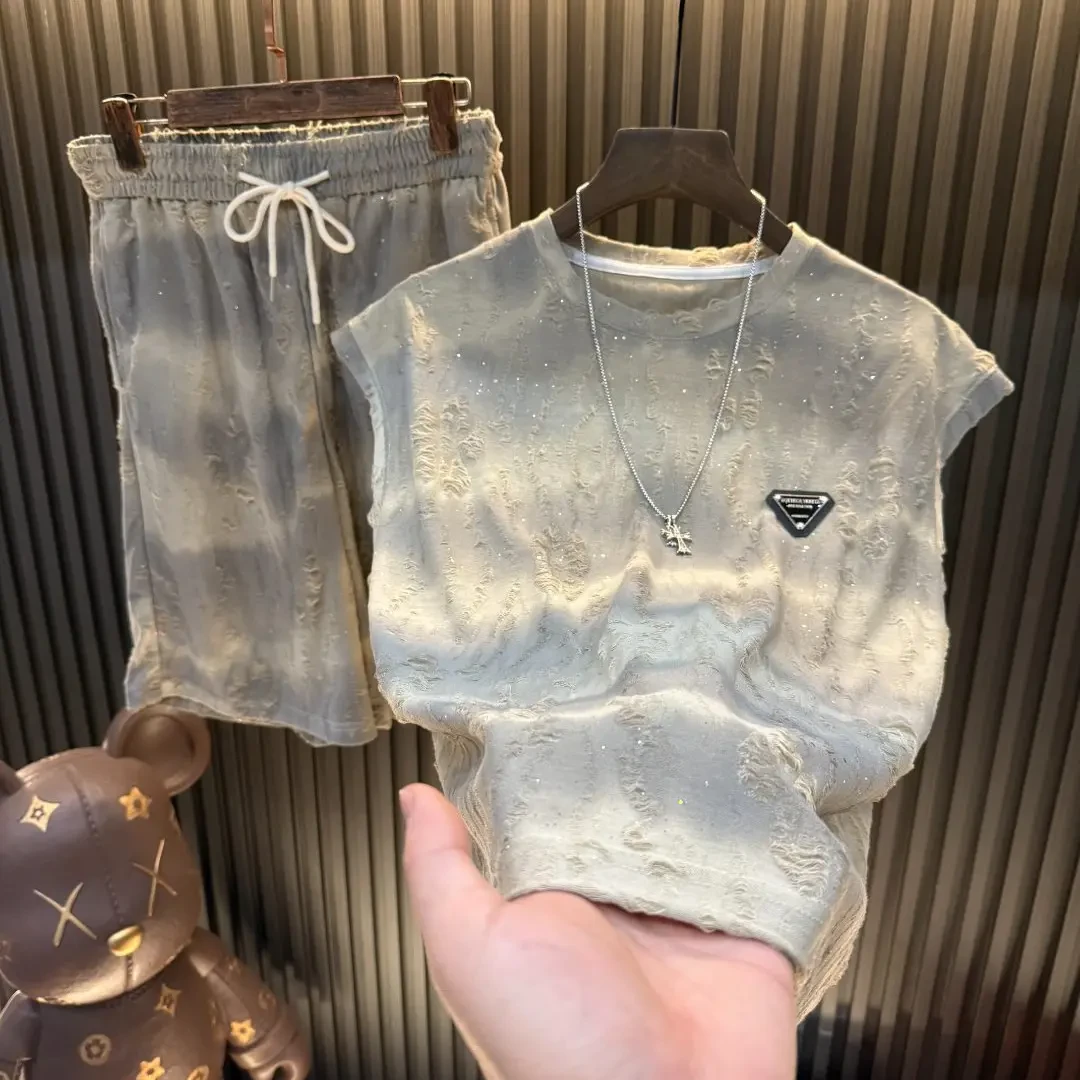 Summer versatile men's thin loose vest