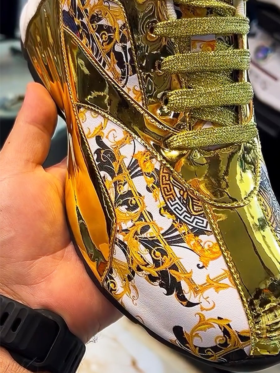 Trendy printed thick-soled dad shoes