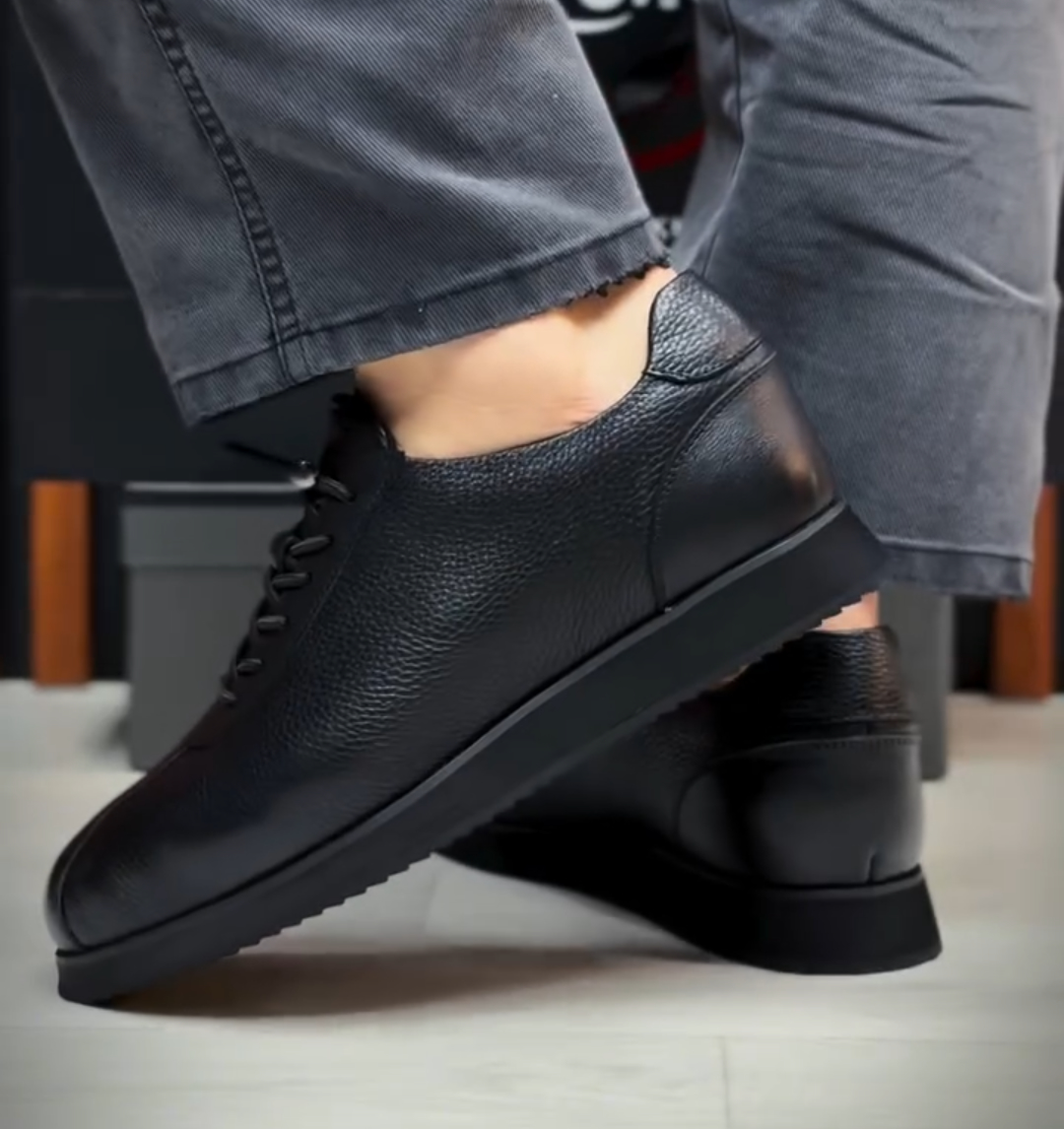 Genuine Leather Casual Black Shoes