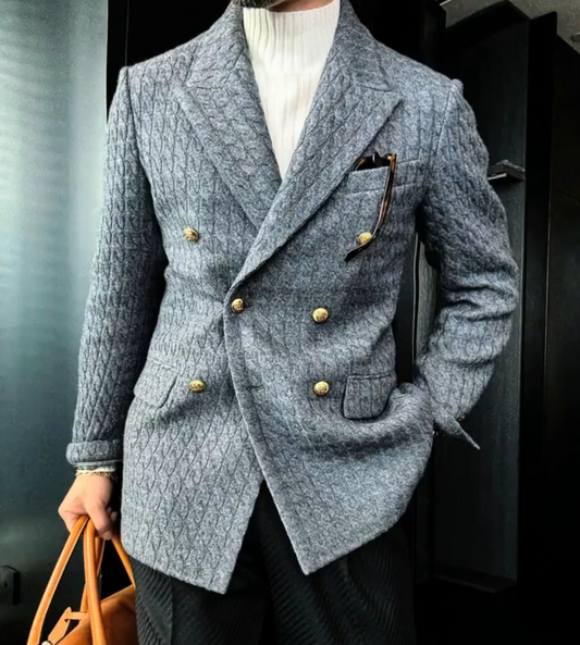 Lapel wool jacket