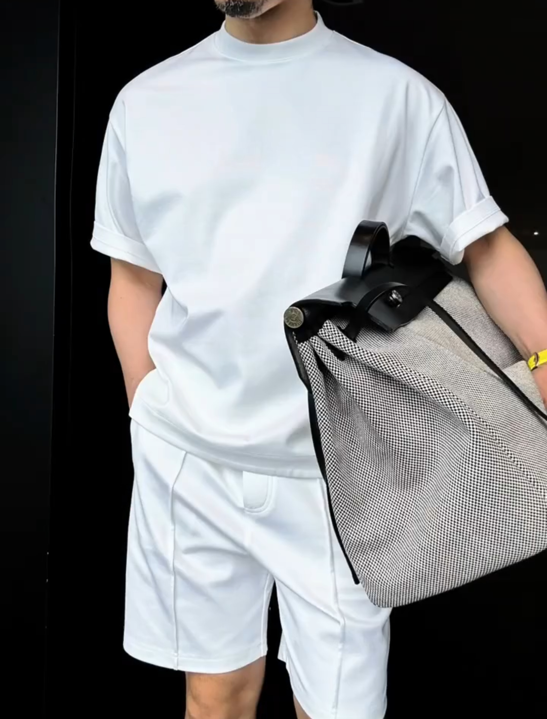 Solid color two piece set