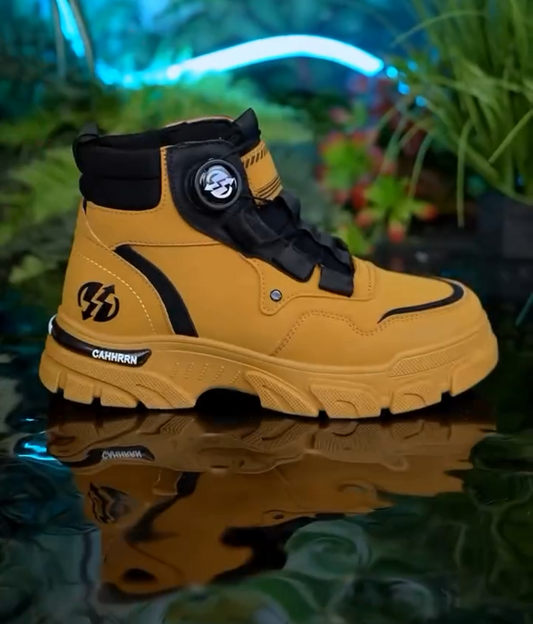 Thick-soled high-top work shoes