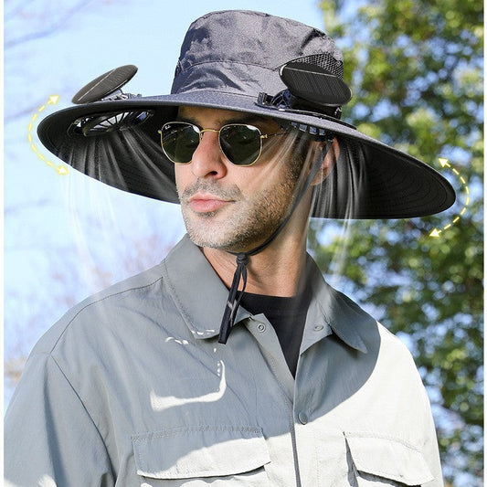 Fishing Protective Sunscreen Fan Sun Hat