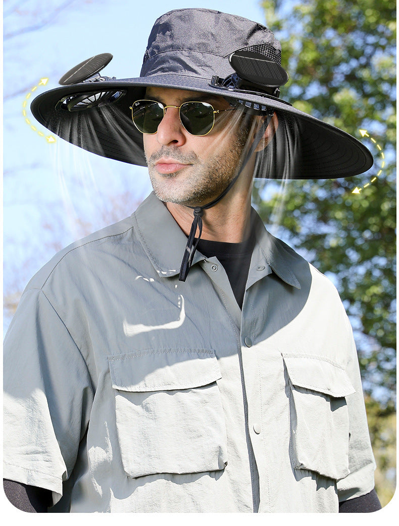 Fishing Protective Sunscreen Fan Sun Hat
