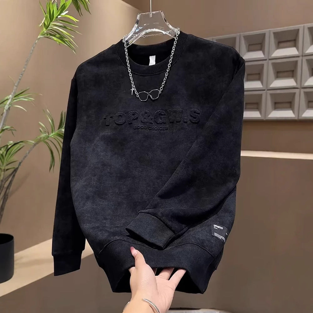 Letter-dyed casual fashion sweatshirt