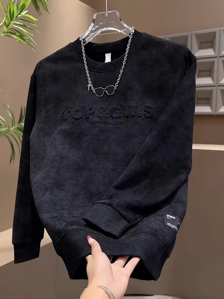 Letter-dyed casual fashion sweatshirt