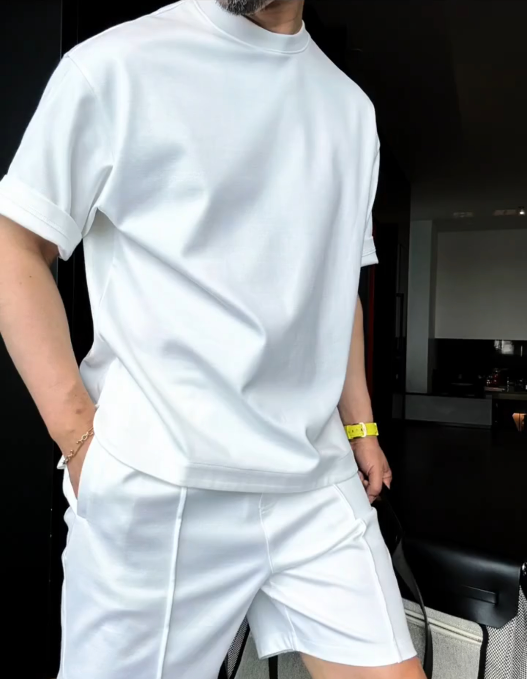 Solid color two piece set