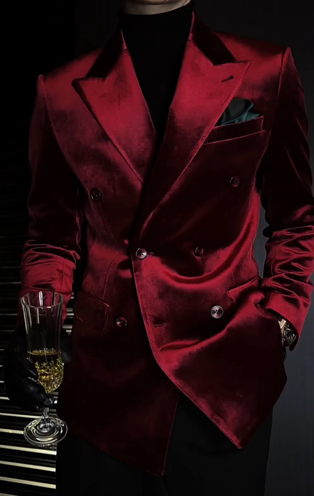 Velvet suit jacket