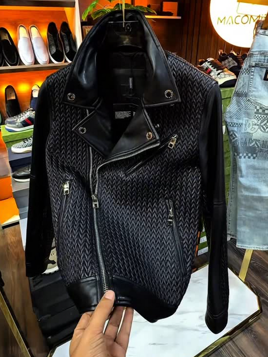 Textured Leather Jacket