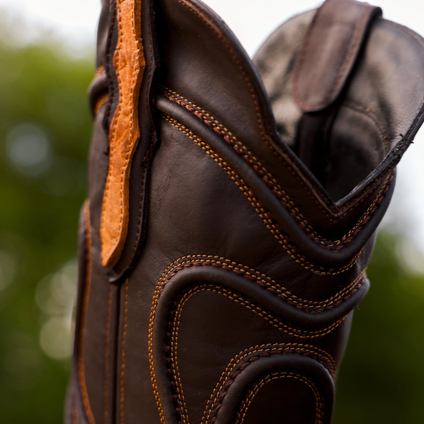 Matte Rustic Honey  Leather Boots - Square Toe