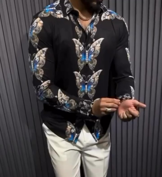 Gorgeous Blue Butterfly Shirt
