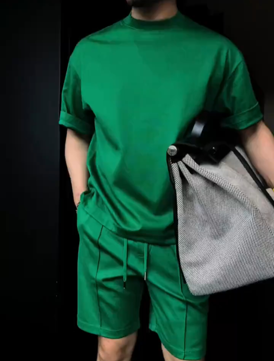 Solid color two piece set