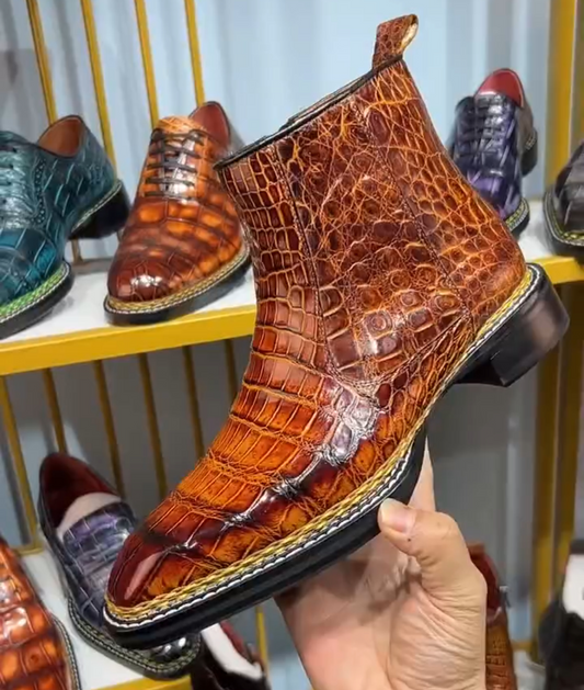 Fleece-lined warm Chelsea boots