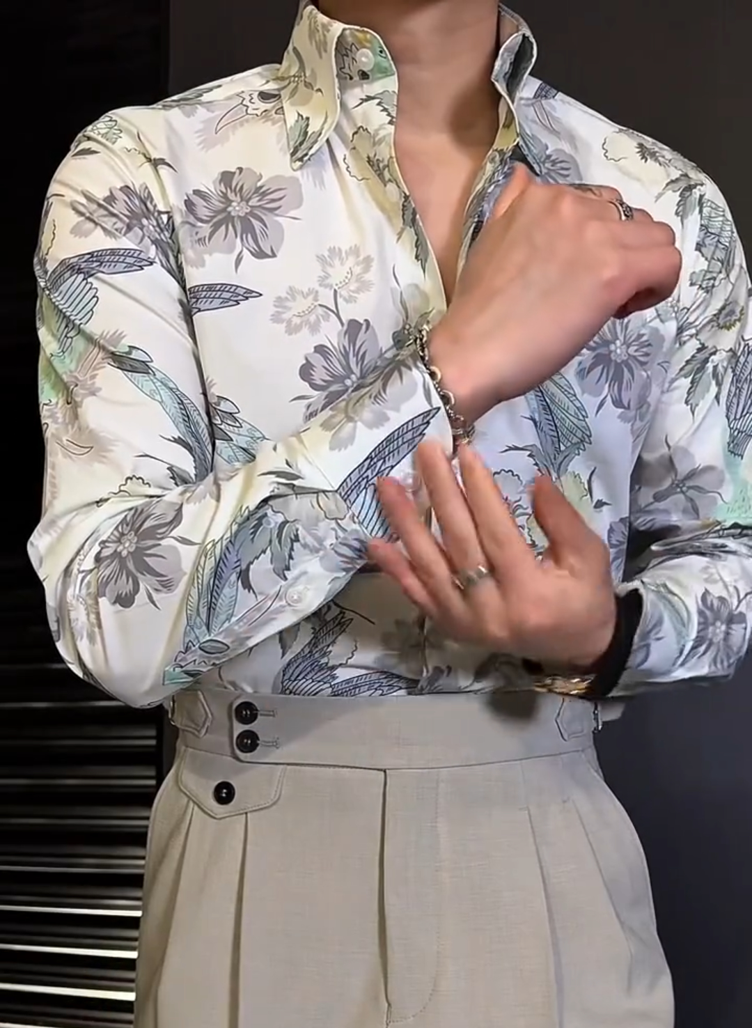 Floral Print Long Sleeve Shirt