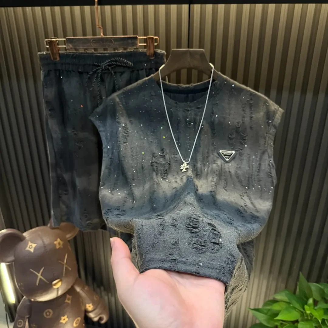 Summer versatile men's thin loose vest