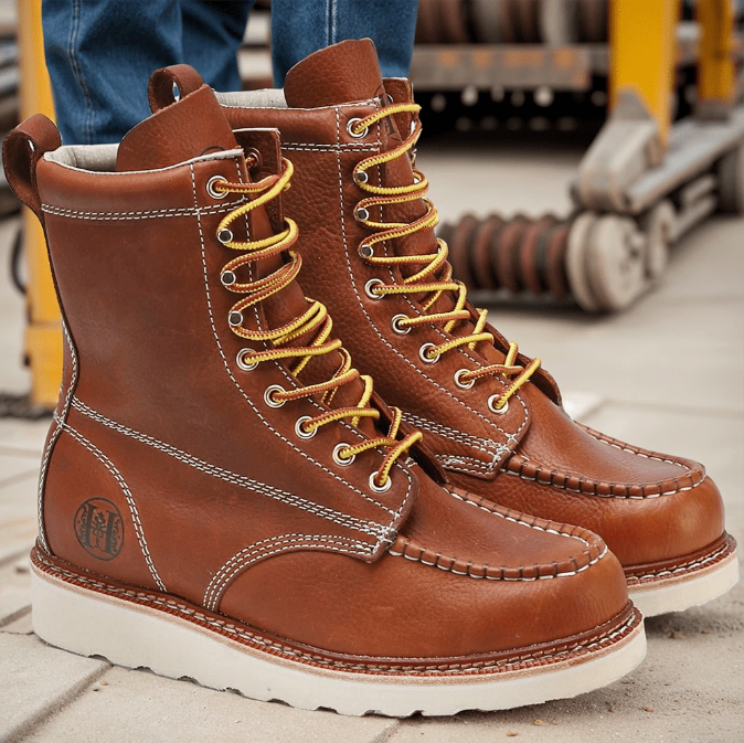 Stylish Classic 8" Soft Toe Men's Work Boots