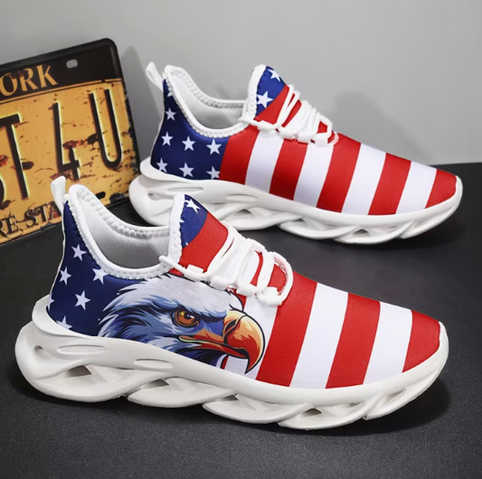 All-Season Low-Top Patriotic-Style Casual Shoes