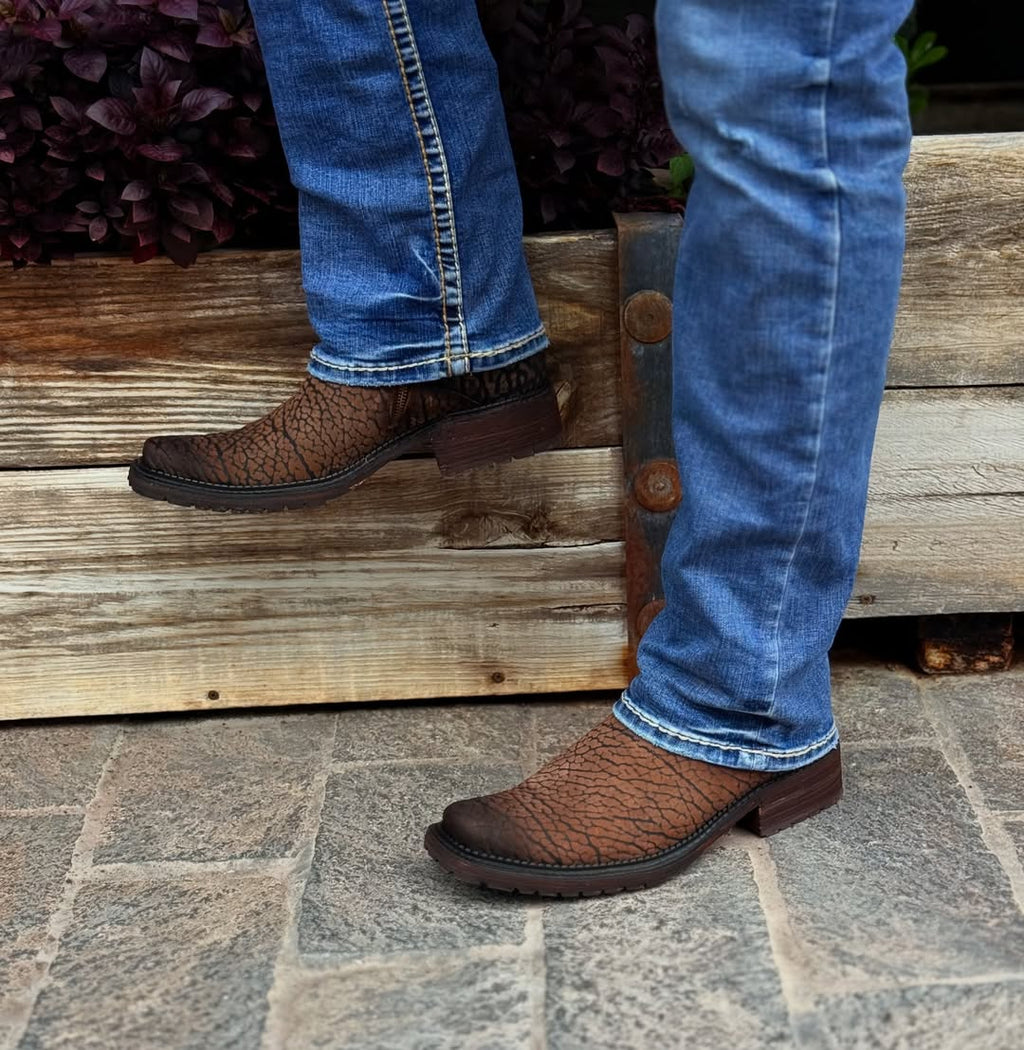 Botas rodeo piel cuello de toro miel