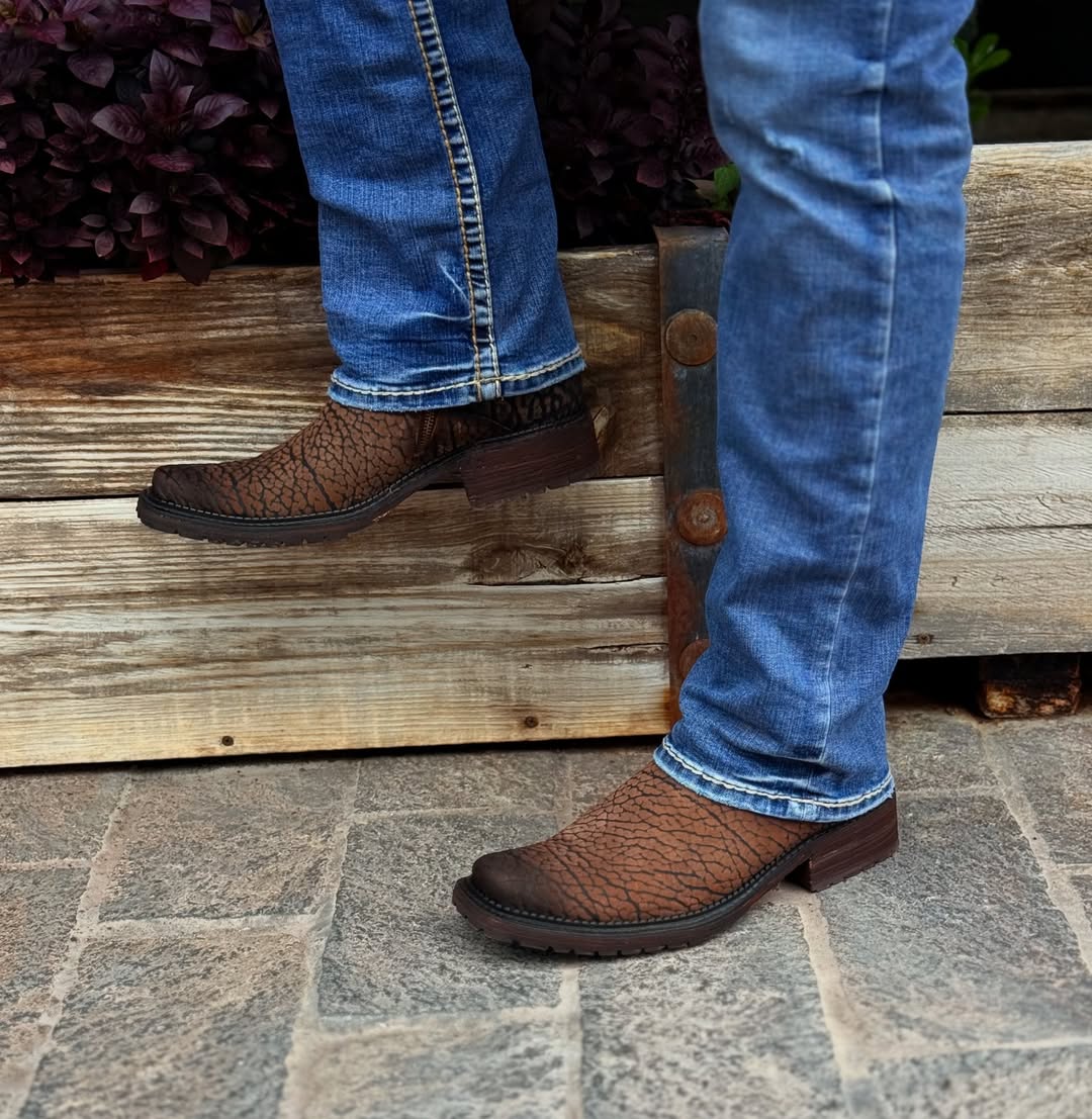 Botas rodeo piel cuello de toro miel