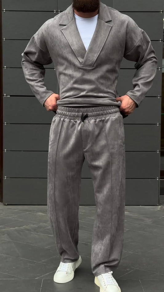 V-neck two-piece suit