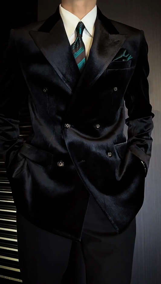 Velvet suit jacket