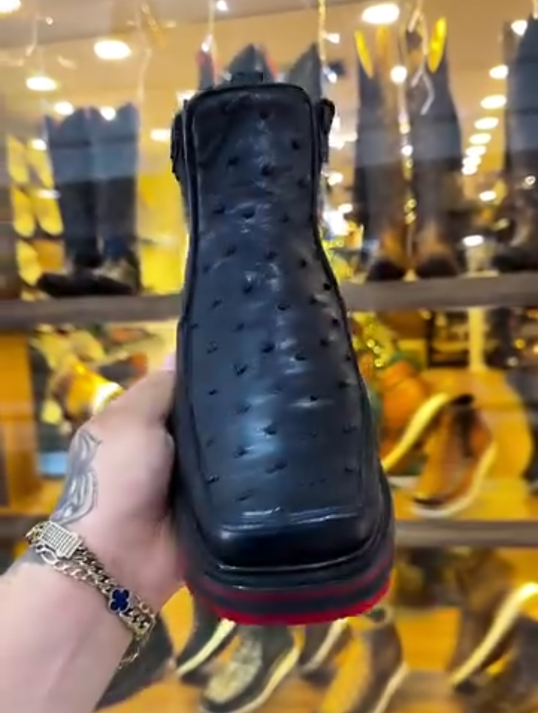 Avestruz Ostrich Skin Cowboy Boots