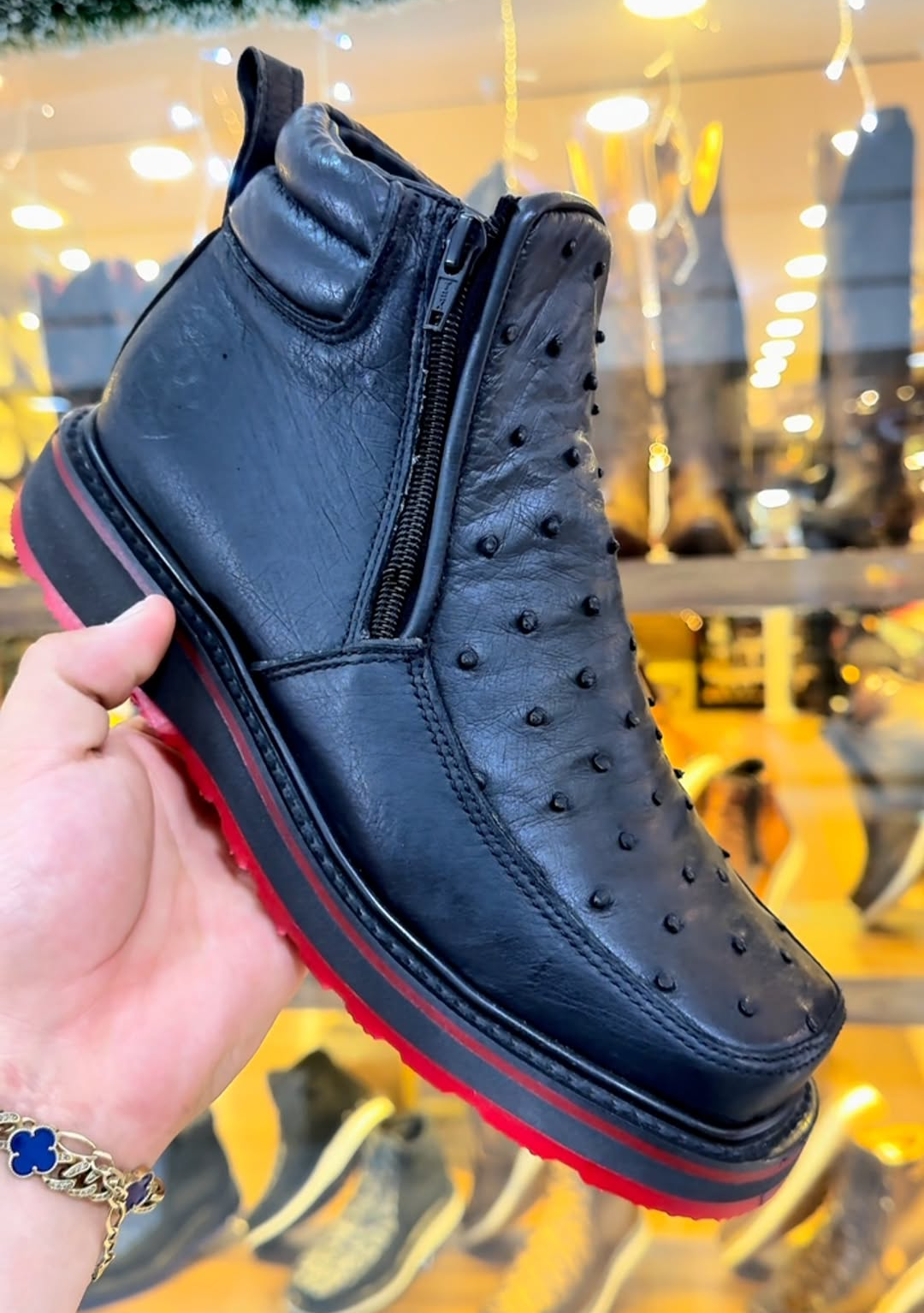 Avestruz Ostrich Skin Cowboy Boots