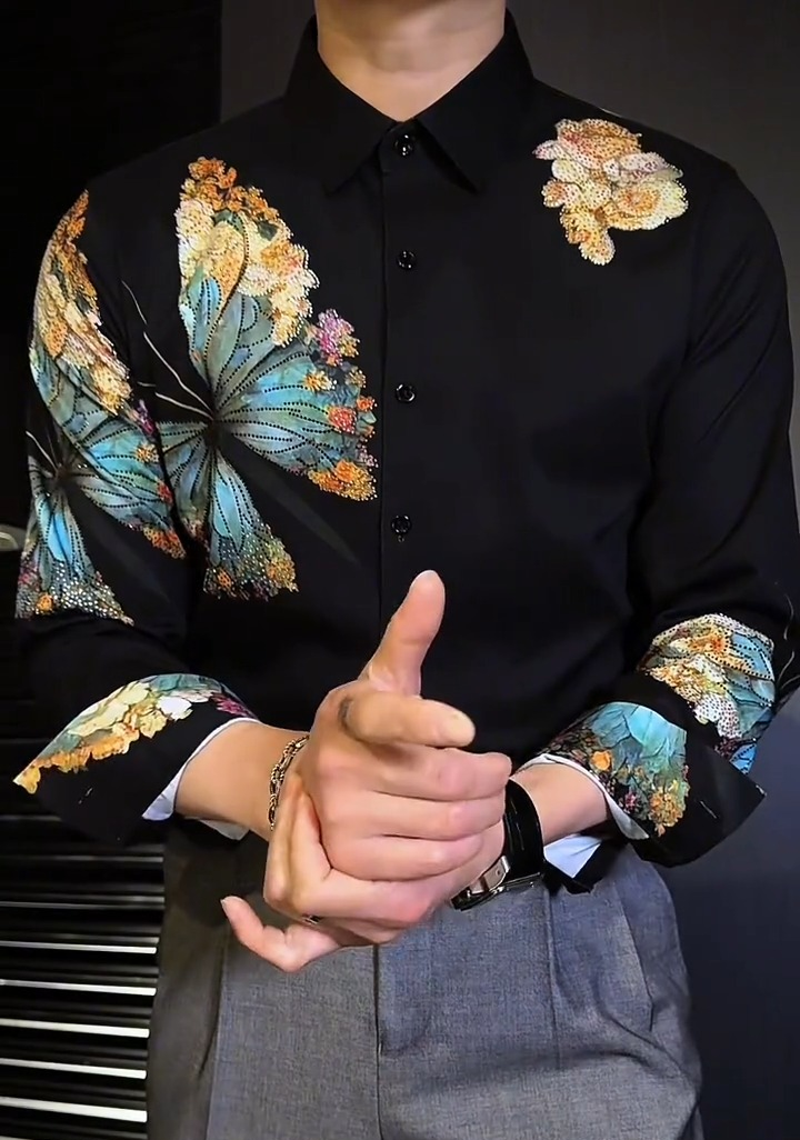Butterfly print shirt