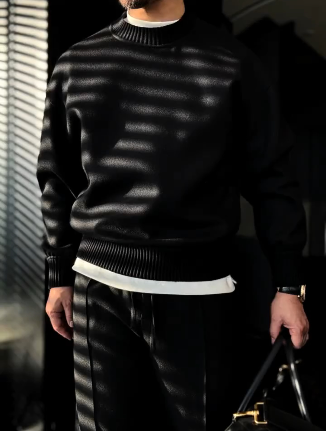 Round neck sweatshirt casual suit（Top+Pants）