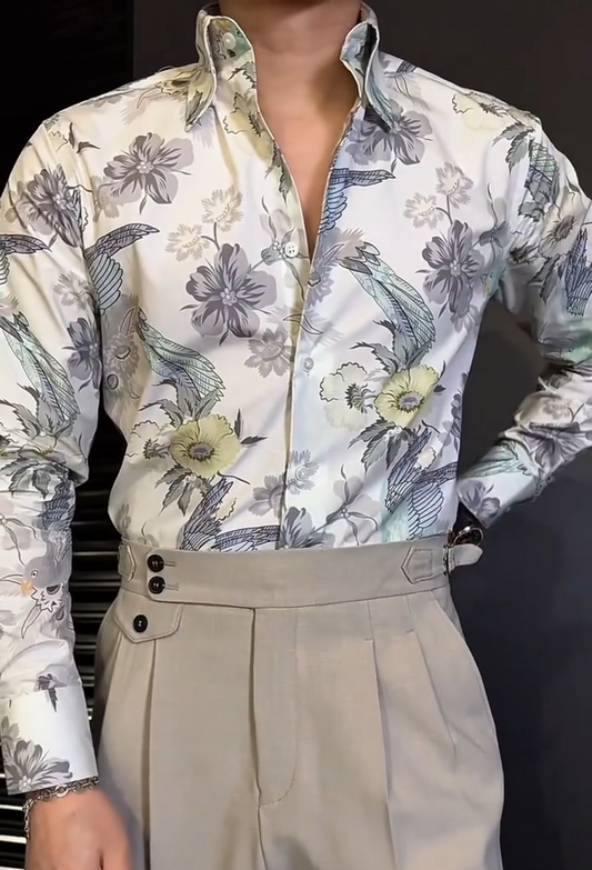 Floral Print Long Sleeve Shirt