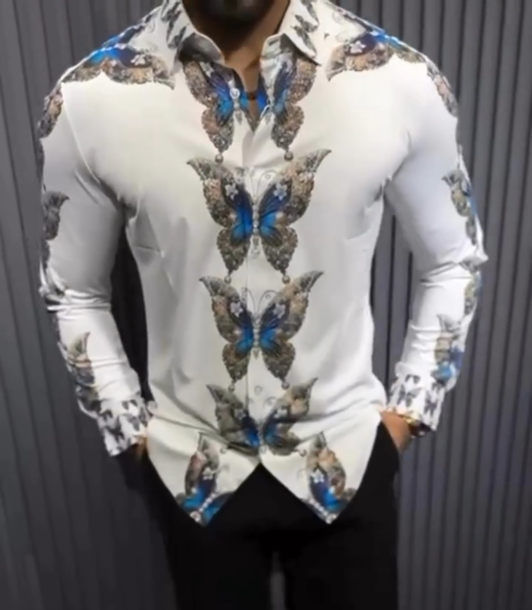 Gorgeous Blue Butterfly Shirt