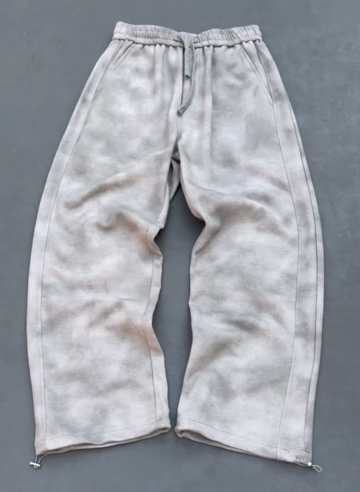 Straight-leg loose drawstring casual pants