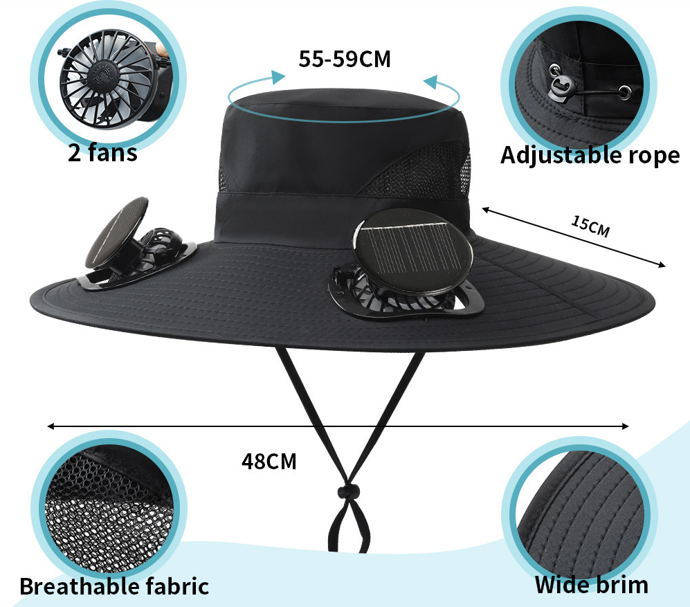 Fishing Protective Sunscreen Fan Sun Hat