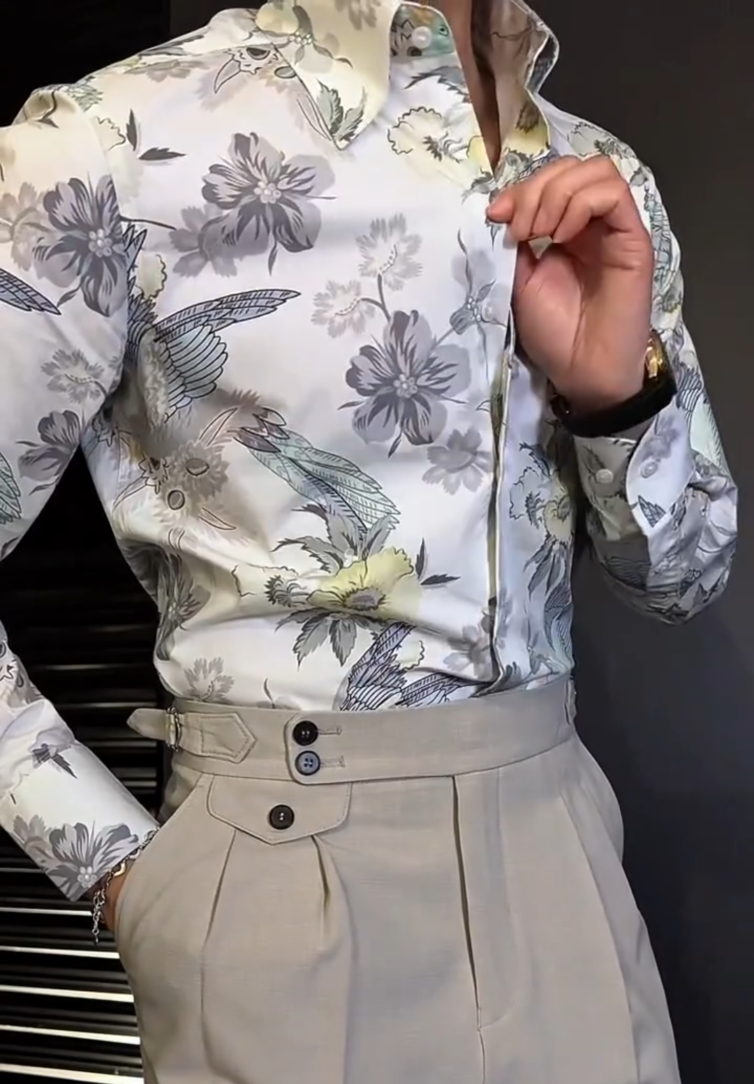 Floral Print Long Sleeve Shirt