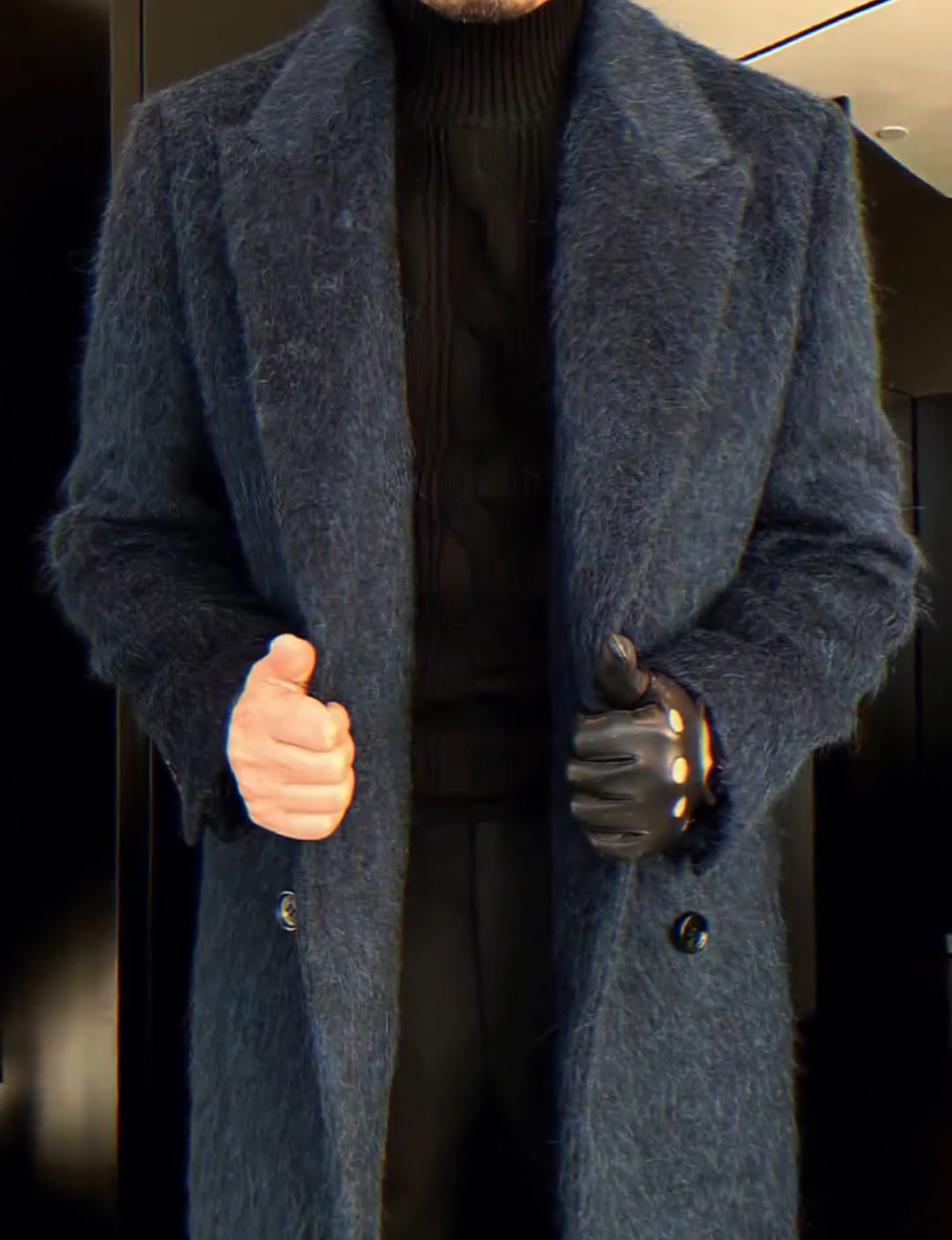 Double-faced cashmere coat