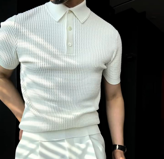 100% Cotton + Drum Ripple Knit Top