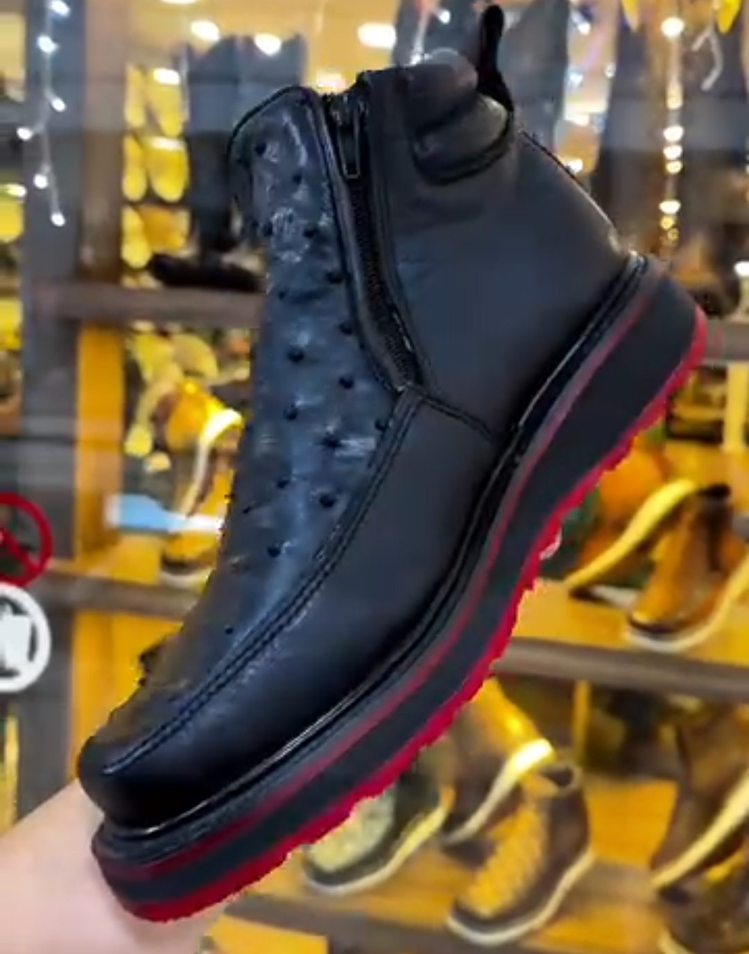 Avestruz Ostrich Skin Cowboy Boots