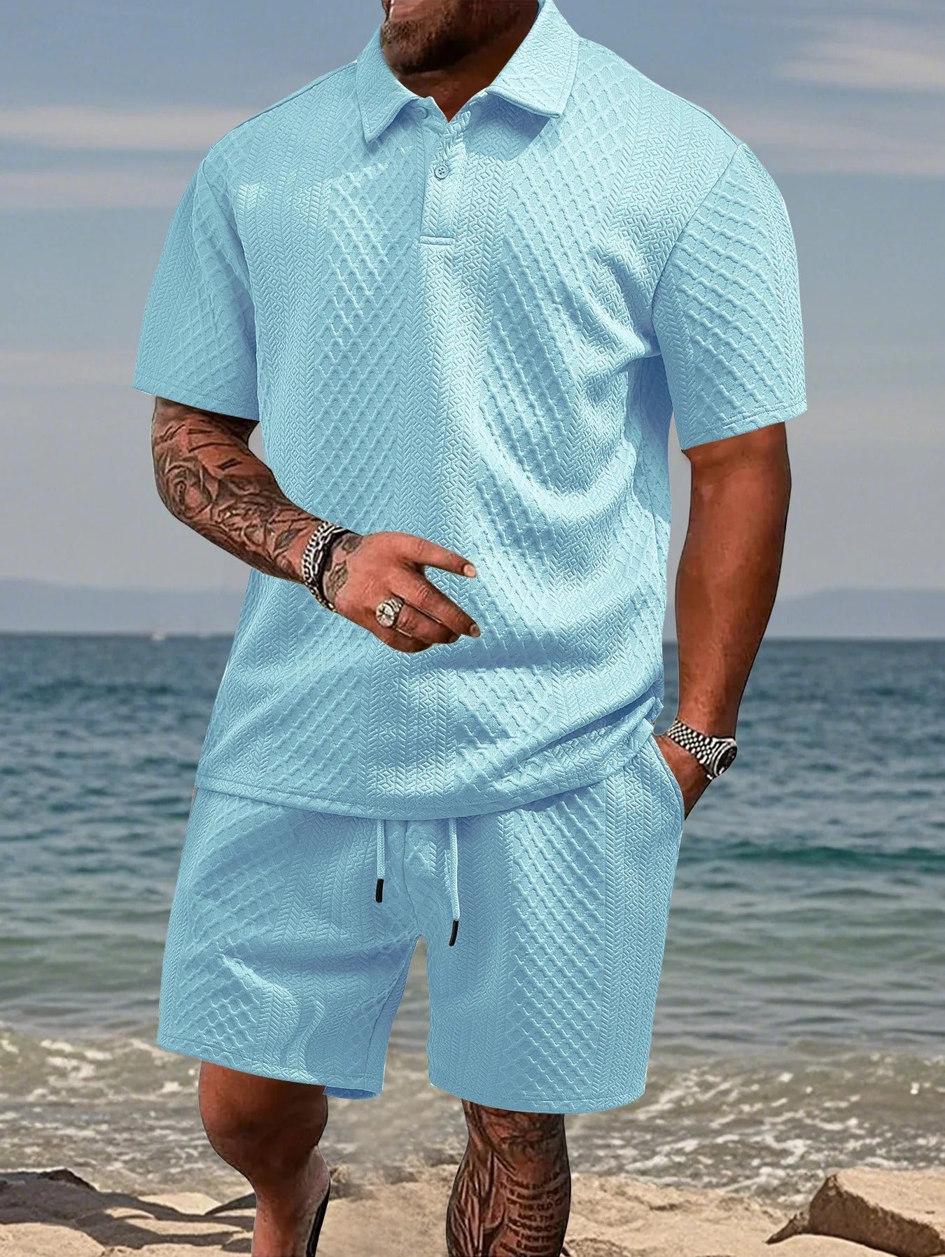 Short-sleeved sportswear two-piece suit