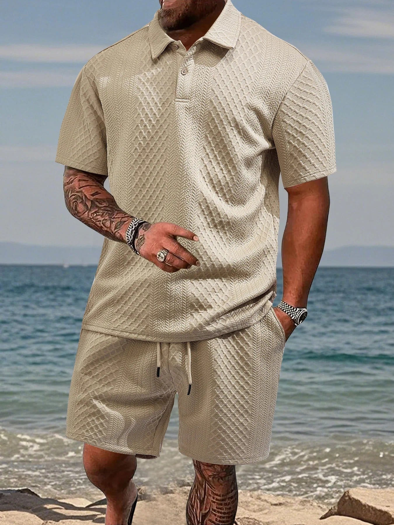 Short-sleeved sportswear two-piece suit