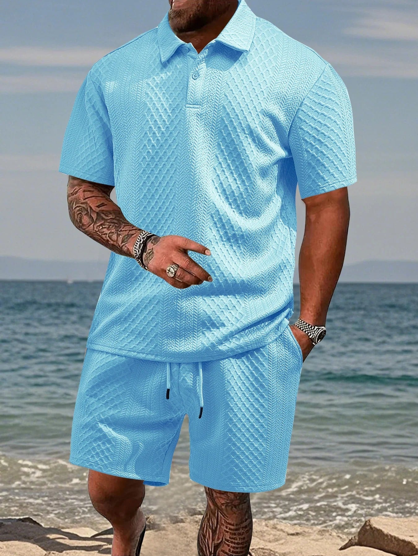 Short-sleeved sportswear two-piece suit