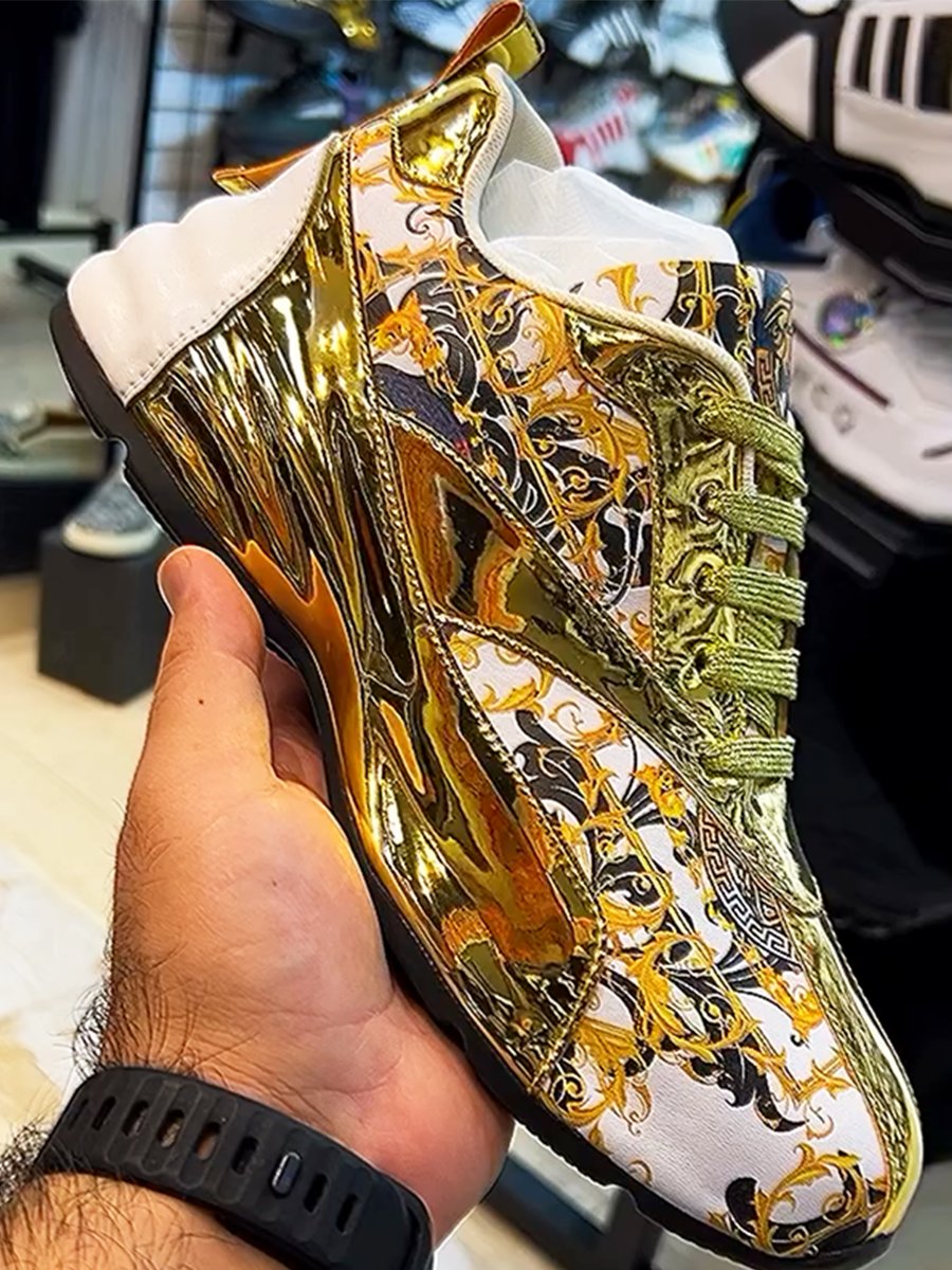 Trendy printed thick-soled dad shoes